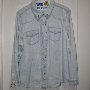 Denim button up